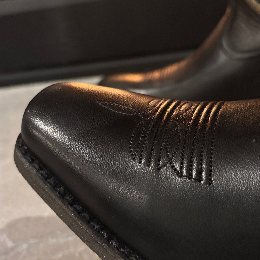 Ariat Round Up Square Toe Limousine Black 4LR technology,Duratread sole,stitch - Picture 7 of 14